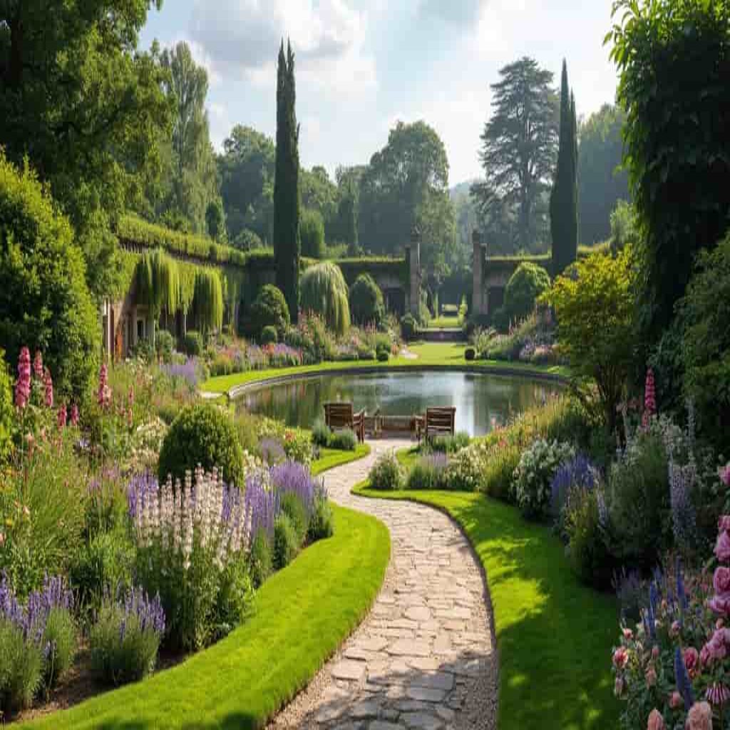 jardin à l'anglaise - étang