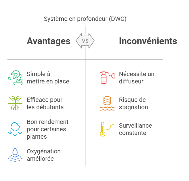 Hydroponie Système en rofondeur (DWC)