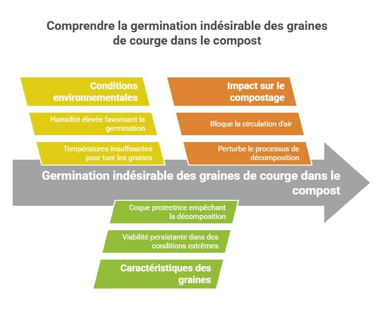 comprendre la germination indesirable des graines de courge dans le compost