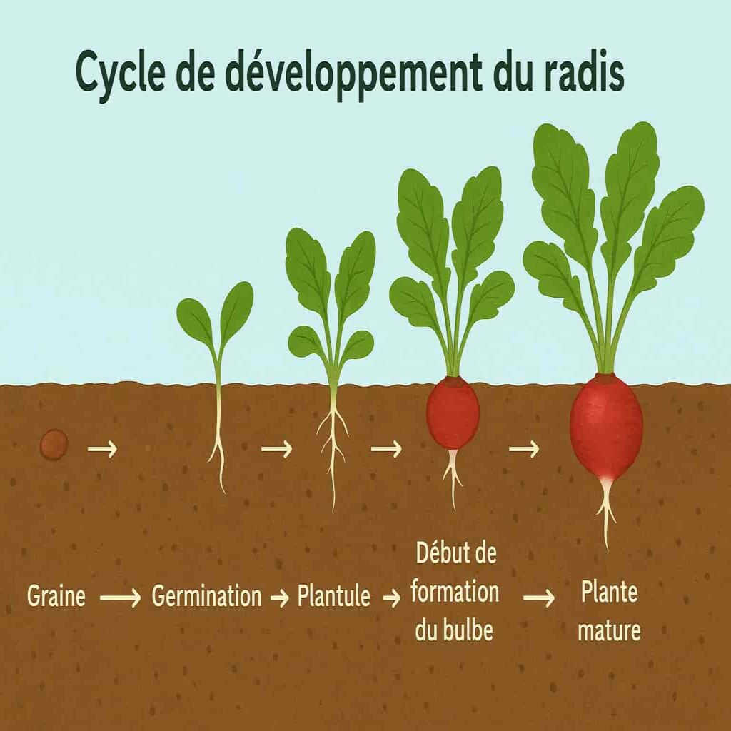 cycle de développement du radis