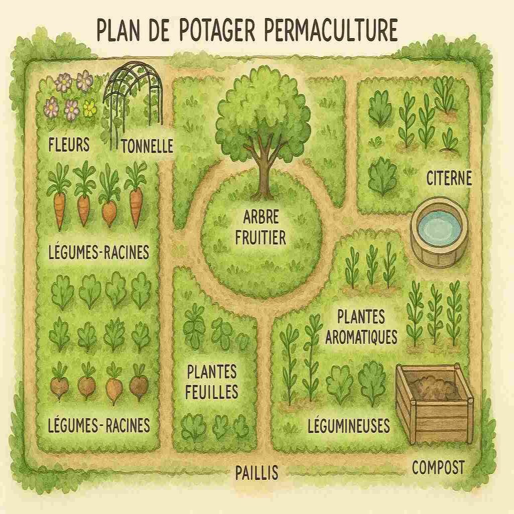 plan de potager permaculture
